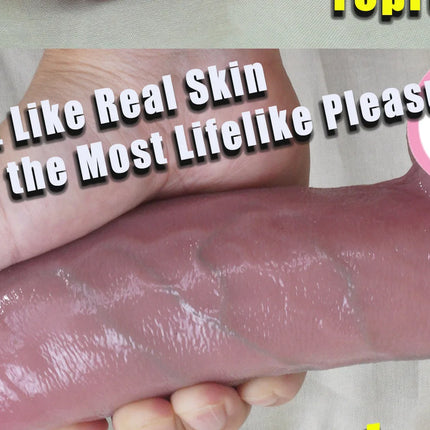 Liquid Silicone Dildo for Women Realistic Penis Adult Toy Soft Flexible Texture with Suction Cup Waterproof Pleasure Design