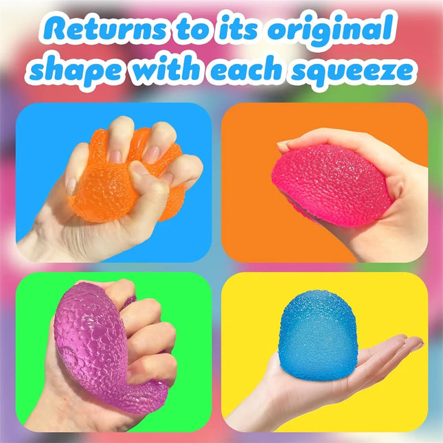 1 PC Textured Squishy Squeeze Toy Malt Sugar Filled High Density Ice Squishy Stress Cube Sugar Balls Fidget Toys for Kids Adults