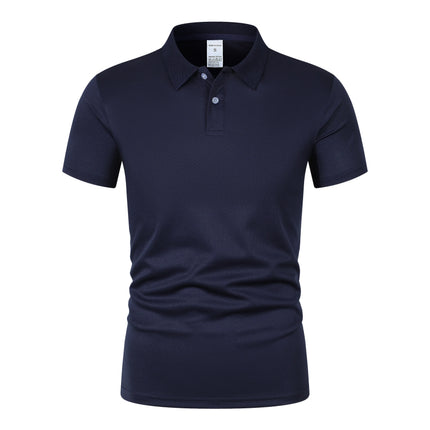 2025 Solid color polo shirt ultra-light men's quick-drying breathable sweat-wicking shirt suitable for fitness gym and running