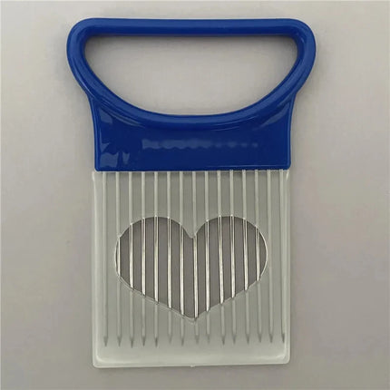 Stainless Steel Onion Cutter Holder Food Slicers Assistant Tomato Onion Slicer Holder Vegetables Cutting Fork Kitchen Gadgets