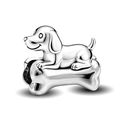 925 Sterling Silver Dinosaur Pig Cat Playing Animal Series Charms Beads Fit Original Pan Bracelet High Quality DIY Jewelry