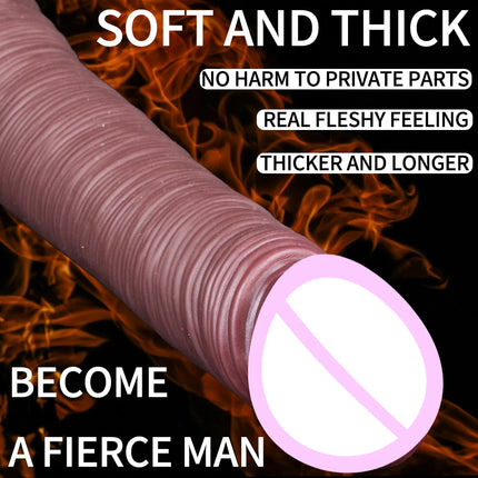 Realistic Penis Extender Soft Silicone Condom Enlargement Penis Sleeve Sex Toys for Men Sexual Tools Reusable Condom Cock Sleeve