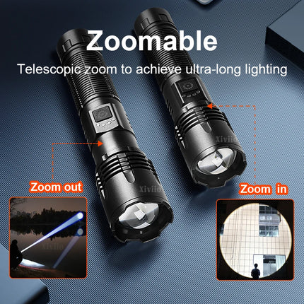 1000000LM Ultra Powerful Handheld Flashlight High Power Rechargeable Torch Long range 3000M Flash Lights Outdoor Camping Lantern