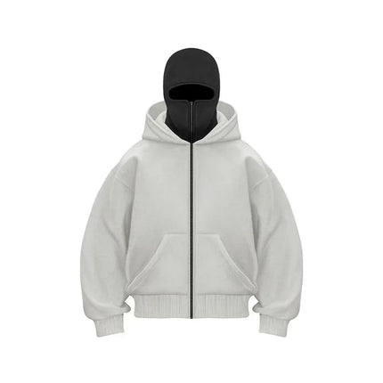 Men's and Women's Berets - Rock Style - Fall/Winter Collection - New Product - Double-Layered Hooded Sweatshirt - Zipper Jacket