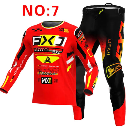 motocross child set Motorcycle jersey and pants kids clothing big boy girl Youth mx gear set Customized Number Nameracing suit