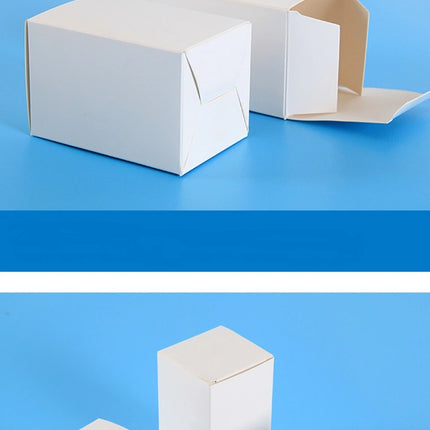 50pcs/lot 3x3 5x5 6x6 8x8 9x9 10x10cm Hight 4 ~ 13cm Card Paper Box Square Lipstick Perfume Essential Oil Bottle Storage Boxes