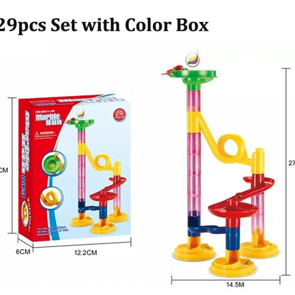 29-142PCS Marble Run Building Blocks Marbles Slide Toys For Children DIY Creativity Constructor Educational Toys Children Gift