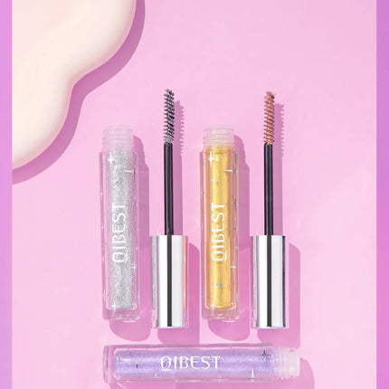 Halloween Sparkling Gold Diamond Mascara Glitter Pearlescent Small Metal Bar Waterproof Fast Dry Eyelash Curl Extension Makeups