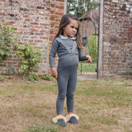Clearance sale AS AW25 Grey denim collection + jersey ribbing family matching clothes boys girls clothing