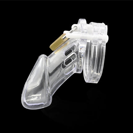 Plastic Urethra Chastity Lock with 5 Snap Ring Penis Bondage Adult Men's Chastity Cage Cock Restriction BDSM Abstainer Sextoys