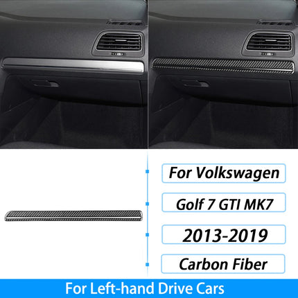 For Volkswagen Golf 7 GTI MK7 2013-2019 Carbon Fiber Gear Shift Air Outlet Window Lift Dashboard Suit Trim Car Interior Sticker