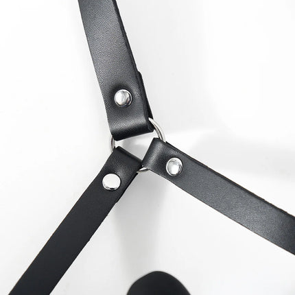 BDSM Leather Head Harness Double Ended Silicone Dildo Mouth Gag Slave Bondage Mask Adult Sex Toy Role Play Fetish Gear Tools