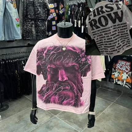 2026 New Style Cotton T-Shirt Short Sleeve Full-Printed Digital Print Men Women Couple Street Hip Hop Hooded Top