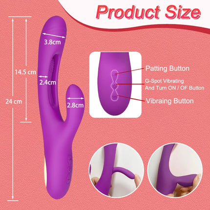 Flapping Tapping Vibrator for Women G Spot Clitoris Stimulator Dildo Vibrating Nipple Vagina Massager Female Sex Tos Adult Goods