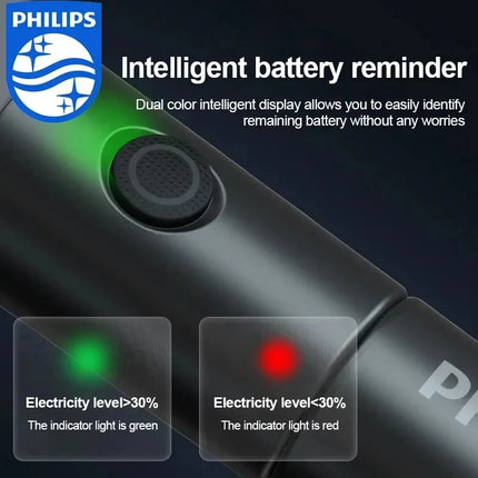 Philips 2025 New SFL1126 Flashlight Small Flashlight Led Portable Flashlight EDC With 4 Lighting Modes For Self Defense Camping
