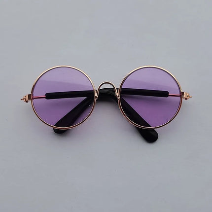 Lovely Vintage Round Pet Sunglasses Reflection Eye wear glasses For Small Dog Cat Animal Photos Props Accessories