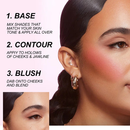 Waterproof Cream Blush Palette 12 Color Matte Long Lasting Natural Concealer Foundation Highlighter Contour Stick Makeup