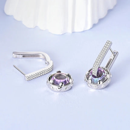 2025 New 925 Sterling Silver Earrings Simple Bow Strawberry Butterfly Hoop Stud Earrings for Wedding Party Women Jewelry Girls