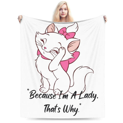 Aristocats Marie Cat Knitted Blankets Pink Wool Throw Blanket Summer Air Conditioning Portable Soft Warm Bedspread