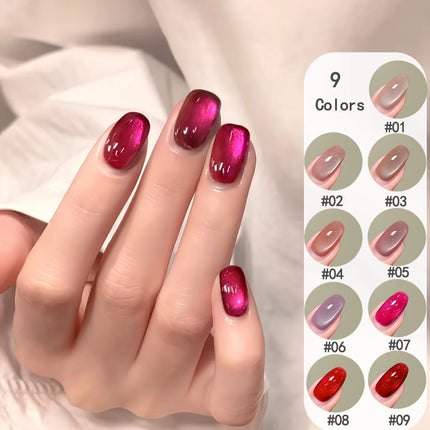 ZH Autumn And Winter Nails Toe Selling Whitening Glass Bead Cat Eye Gel Nail Polish Black Nails Nail Art Grey Cat Eye Nail Glue