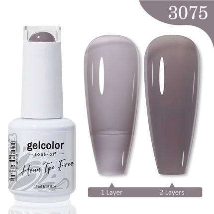 Arte Clavo Red Brown Gel Nail Polish 15ml Autumn Series Base Top Coat Soak Off UV Gel Semi Permanent Varnishes Design Nail Art