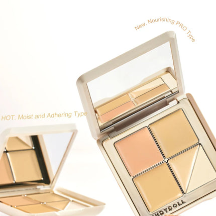 Judydoll 5-Color Concealer Palette, Salmon Tone for Dark Circles & Spots, Brightening & Perfecting Face, Smooth Coverage
