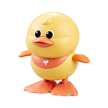 Children's Wind-Up Toy Chicken, Fun and Realistic Wind-Up Animal That Can Move, Run, and Crawl for 1-2 Year Old Babies, Little Yellow Duck, Jumping Duck, Small Animal for Infants and Toddlers