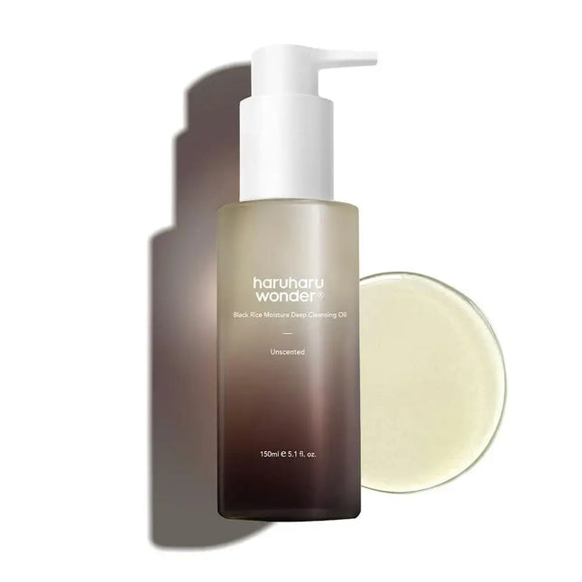 Korean Haruharu Black Rice Moisture Deep Cleansing Oil Moisturizing Daily Makeup Remover Oil Delicate foam Deep Pores Cleaning