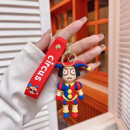 Magic Digital Circus Keychain Cross-Border Pamney Clown Rabbit Doll Doll Bag Car Keychain blocks  конструктор