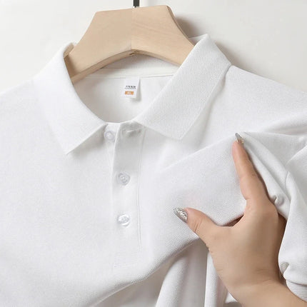 High Quality Breathable Men Women Polo Shirts Casual Solid Color Short Sleeve