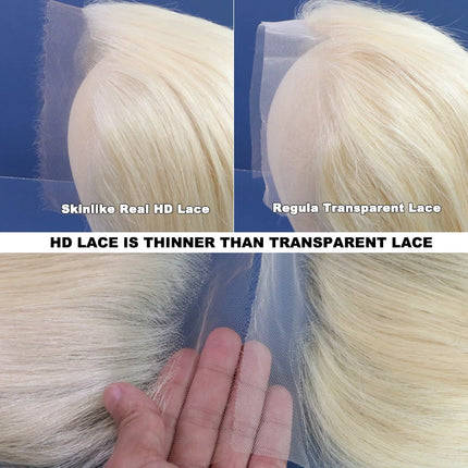 Queen Hair #613 Blonde Real HD Lace Frontal 13x6 13x4 Closure 6x6 5x5 HD Skinlike Melt Skins Lace Straight/Body Wave Human Hair