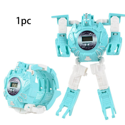 Funny and creative watch transformation robot electronic watch, cartoon children's cool watch surprise toy