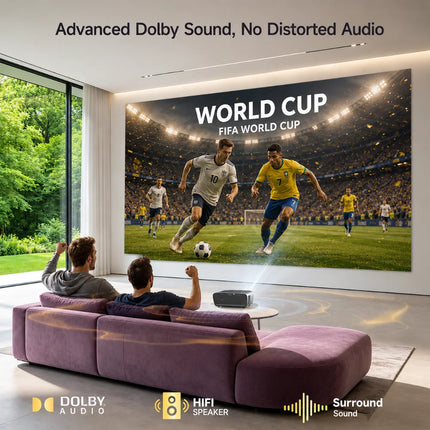 CAIWEI S7+ 4K Ultra HD Projector Video 4000 ANSI Home Theater Android for Movies Auto Focus Smart TV Beam Projectors for Outdoor