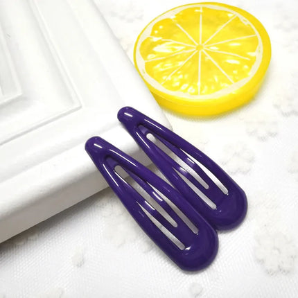 2pc/lot Color BB Hairpins Metal Baking Finish Barrette Hair Clips for Kids Children Baby Girls Snap Pins Women Hair Accessories