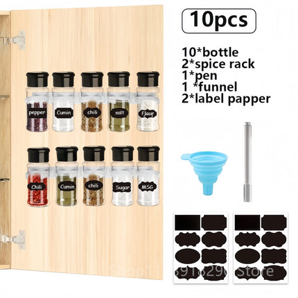 5/10/15/20PC Jars for Spices Salt and Pepper Shaker Seasoning Jar Spice Organizer Plastic Barbecue Condiment Kitchen Gadget Tool