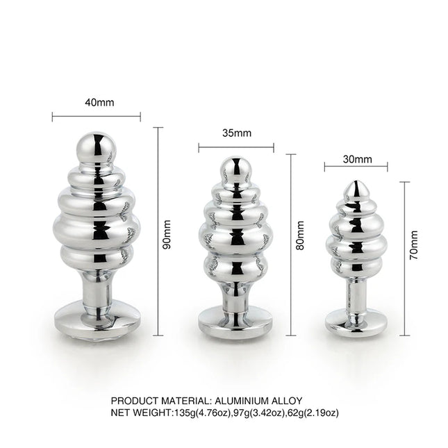Metal Anal Plug Stainless Steel Butt Plug With Jewelry Colorful Crystal Anus Plug Adults Sex Toys for Men Women Gay Adult Game
