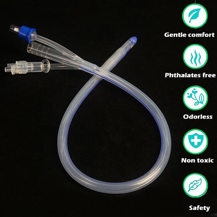 Silicone Urethral Urethra Sounding Dilator Penis Plug,3 Way Silicone Foley Balloon Bladder Catheter, Sex Toys for Men