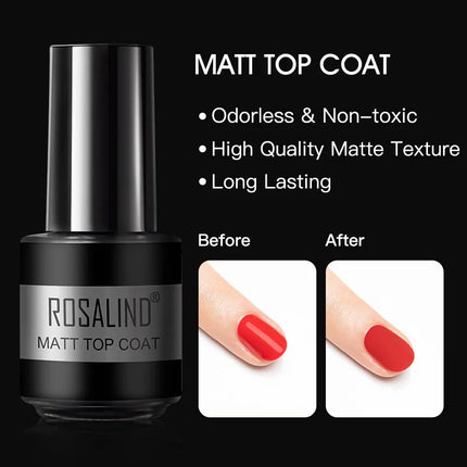 ROSALIND Gel Nail Polish UV Base Top Coat Soff Off Stamping Polish All For Art Manicure Semi Permanant Gel Nail Fast Shipping
