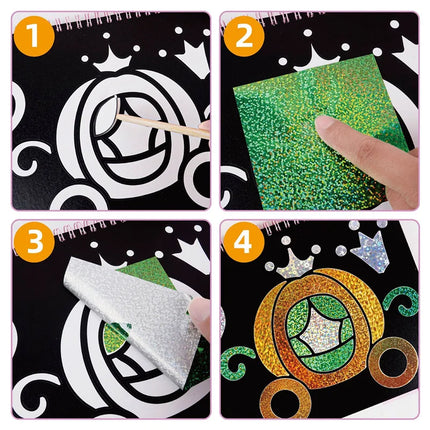DIY Cartoon Magical Transfer Painting Crafts for Kids Arts and Crafts Toys Children Creative Educational Learning Drawing Toys
