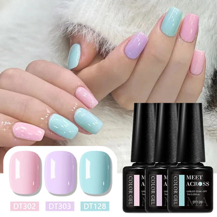3pcs Macaron Color Gel Nail Polish Set HEMA TPO FREE Semi Permanent Soak Off UV Gel Varnish For Spring Summer Nail Supplies DIY