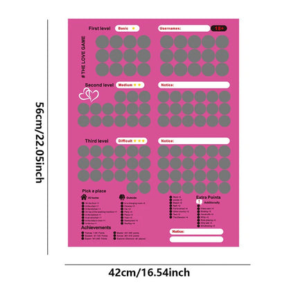 Sex Position Game for Couples Sex Position Scratch Poster Valentine's Day Date Night The Love Game Poster For Adults Sex Toys