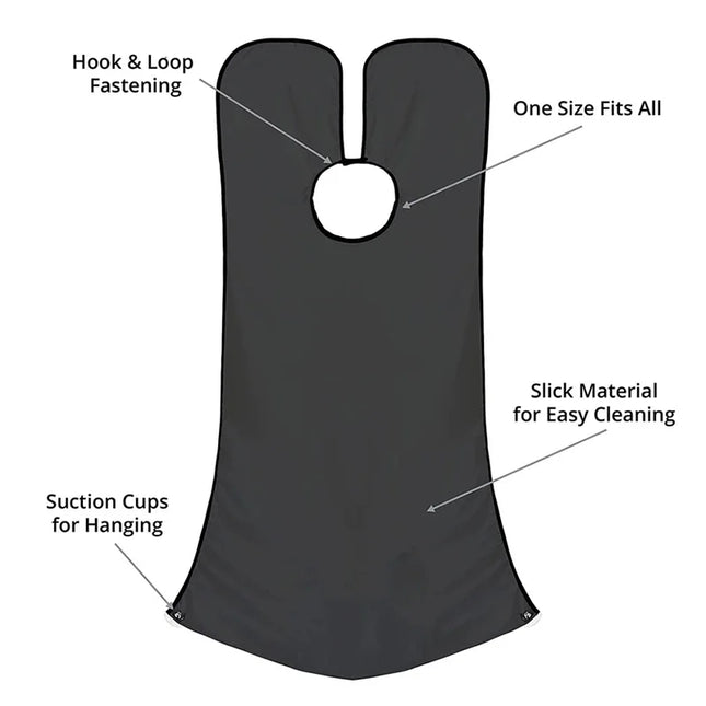 Men's Shave Beard Collector Non-Stick Beard Shaving Cape With Strong Suction Cup Men Gift Beard Gathering Cloth Bib Apron