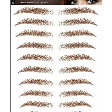 6D Hair Like Eyebrows Stickers Makeup Waterproof Eyebrow Eyebrow Long Natural Hair-liked Authentic Eyebrow Tattoo Sticker