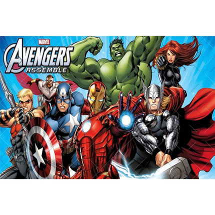 Avengers Backdrops Children Birthday Decoration Custom Text Superhero Photography Background Spider-Man Captain America Iron Man