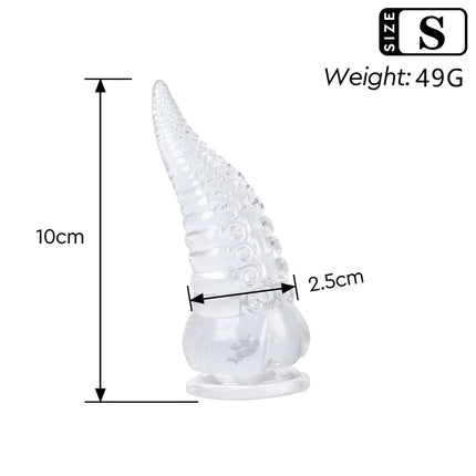 Transparent Octopus Tentacle Sucker Anal Plug Stimulator Prostate Massager Dildos Anus Expander Buttplug Sex Toys For Women Men