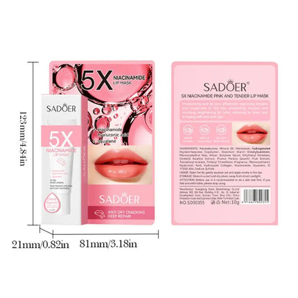 Vitamin C Moisturizing Lip Mask Plump Lips Nourishing Hydrating Lip Balm Lip Plumper Lipstick for Beauty Lips Skin Care