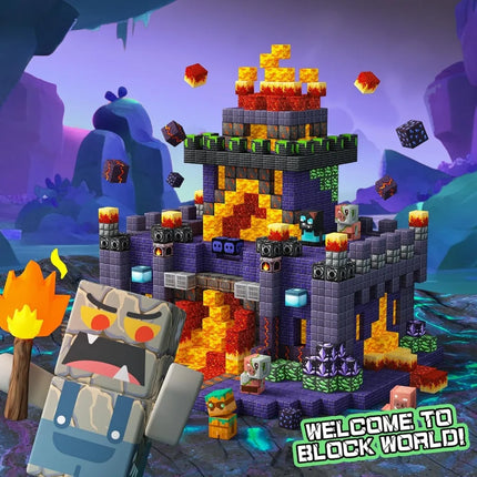 Magnetic Building Blocks Mine World Set - 300 Pieces Cave Theme Educational Toy