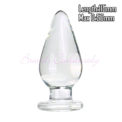 Large Crystal Butt Plug Vagina Ball Big Pyrex Glass Anal Dildo Bead Adult Sex Toys for Women Men Gay Masturbator