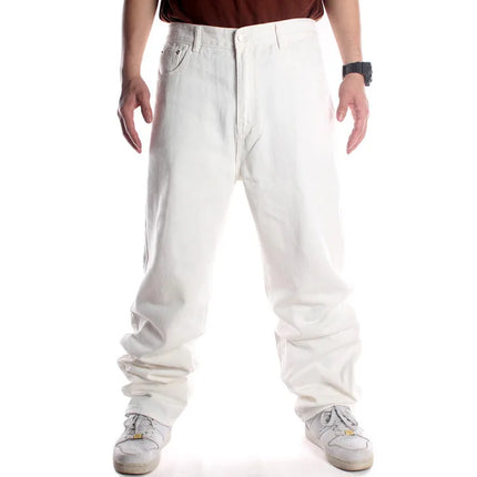 Y2K Fashion Mens Embroidery Oversized Jeans Hip Hop Black Baggy Jeans Trousers Man Loose Rap Street Fashion Men Denim Punk Pants