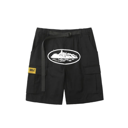 Men's Street Style Island Print Shorts - Loose Multi-Pocket Casual